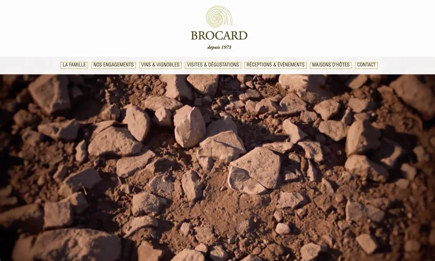 Aperçu du site de Domaine Jean-Marc Brocard
