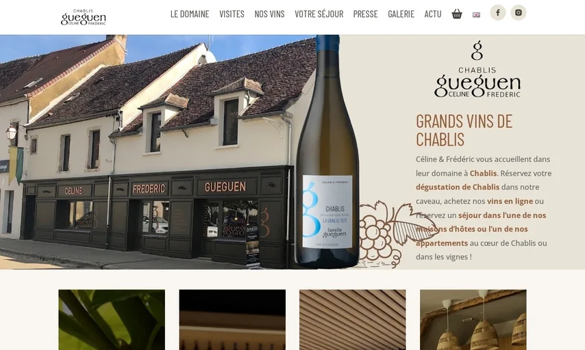 Aperçu du site de Domaine Gueguen Céline et Frédéric