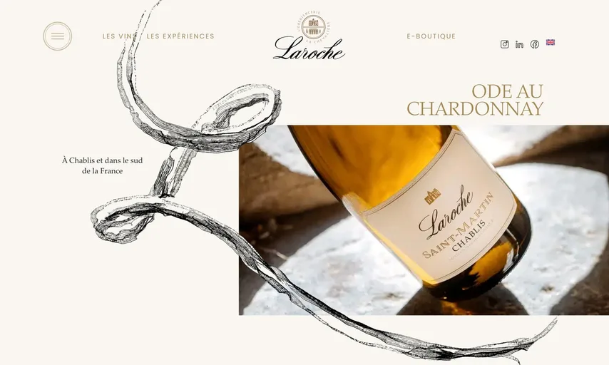 Aperçu du site de Domaine Laroche